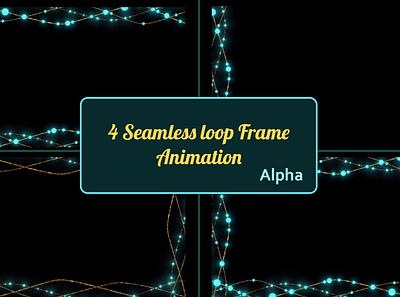 4 Seamless Loop Frame alpha animation beautiful buy celebration decoration elegant envato event frame glitter glow golden loop pack particles seamless shine transparent turqoise