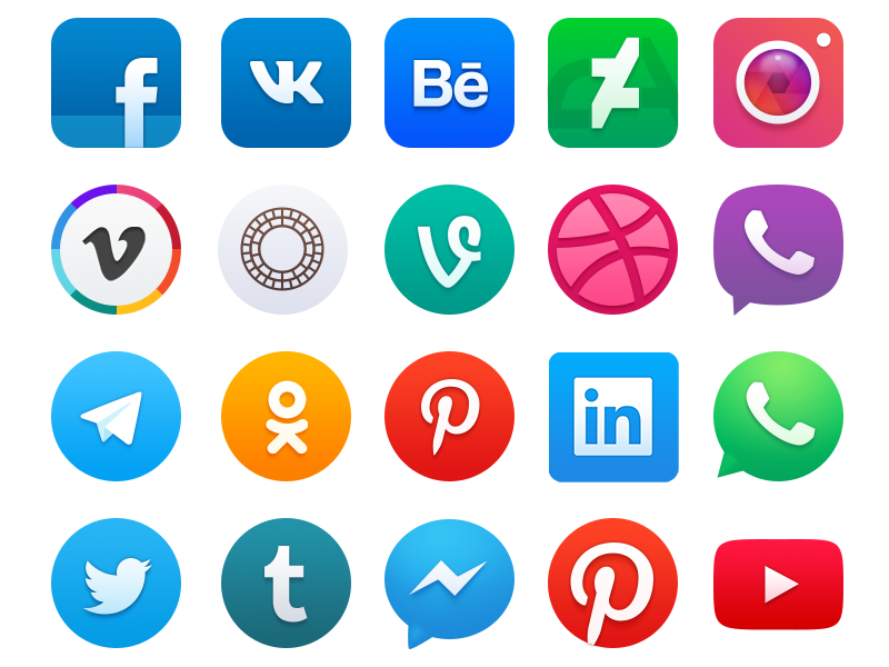 Tuts: social networks by Ampeross on Dribbble