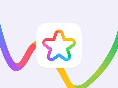 Star icon colorful design icon icons ios rainbow star