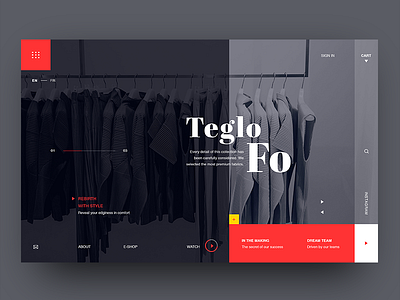 Teglo Fo creative design fashion interface landing layout typography ui ux webdesign webpage website