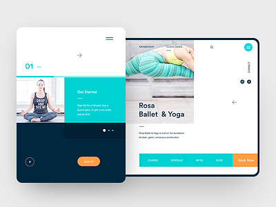 Rosa Ballet & Yoga ballet design fitness interface landing layout ui ux webdesigner website yoga