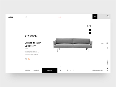 Mariq Oskar Store concept furniture landing product shop site ui ux web webdesign webpage website