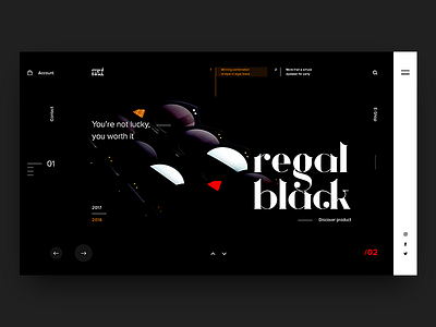 Regal Black Eyewear concept eyewear fashion landing layout page typography ui ux webdesign website