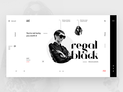Regal Black Eyewear concept eyewear fashion landing layout page typography ui ux web webdesign website
