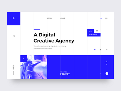 Creative Agency - Landing Page app branding clean concept creative agency design agency graphicdesign interface landing layout modern trendy typography ui ux webdesign webpage website
