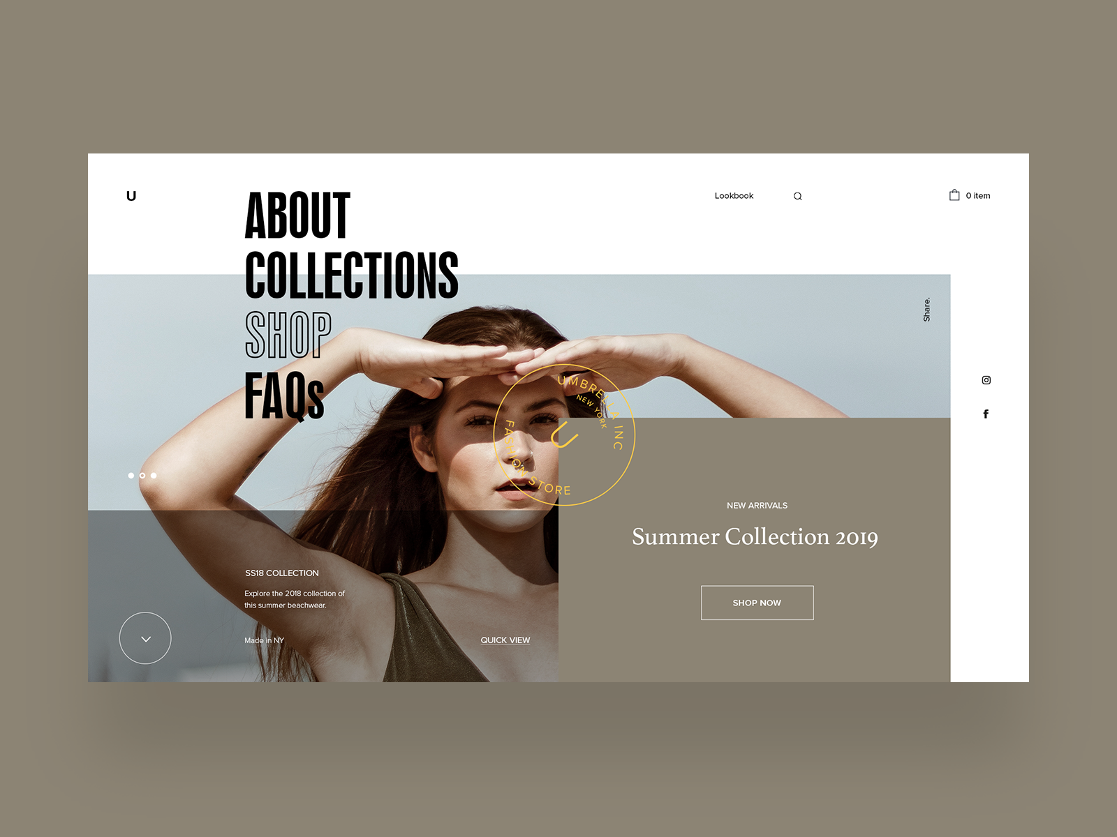 Umbrella Clothing - Homepage UI by Broklin Onjei on Dribbble