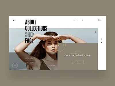 Umbrella Clothing - Homepage UI anim clothing brand concept ecommerce design fashion graphicdesign interaction interface landing page layout design online store shop typogaphy ui ux web web designer webdesign webpage website