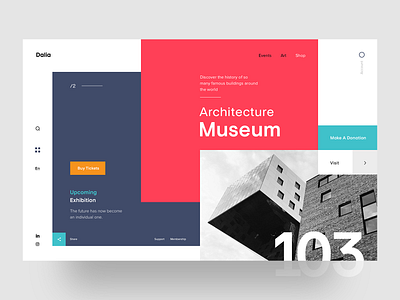 Dalia Architecture Museum - Landing Page architecture concept landingpage typography ui ux web webdesign webdesigner webpage website