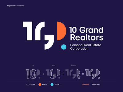 10 Grand Realtors branding print typography