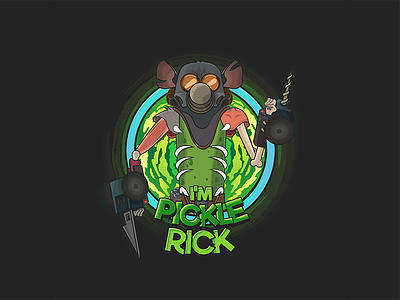 I'm pickle Rick cuke illustration illustrator picklerick rat rickandmorty vector