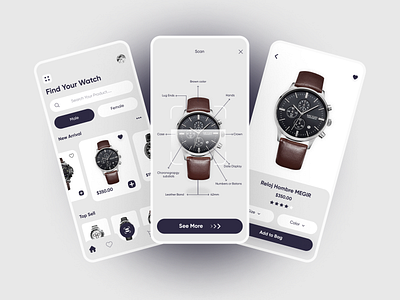 Man's Watch App dribbble best shot graphic design iphone mobile design popular trend ui ui desisgn ux