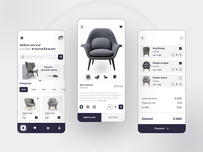 Furniture App design dribbble best shot furniture graphic design iphone mobile design popular trend ui ux