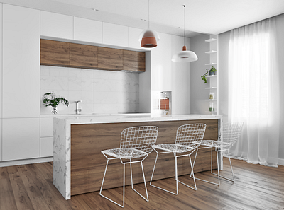 Kitchen 3dmodeling architecture design efficiency energy interiordesign kitchen livingroom render sustainable