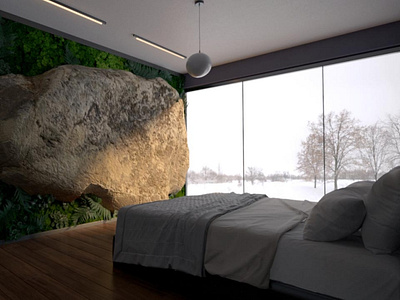 Nature design interior bedroom