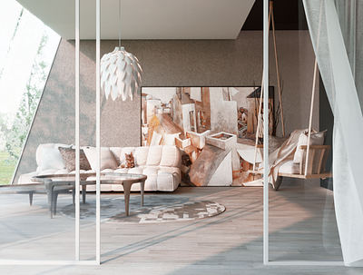 MODERN CABIN LIVING ROOM 3dmodeling architecture design home house illustration inspiration interiordesign livingroom render