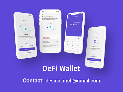 DeFi Wallet app branding crypto crypto wallet defi wallet design graphic design logo mobile app mobile application ui uiux design user experience user interface ux