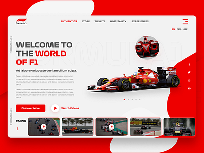 Formula1 Hero page Redesigned landing page web design web redesigned