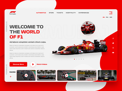 Formula1 Hero page Redesigned