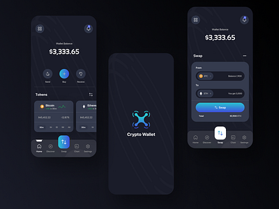 Crypto wallet app application design crypto wallet cryptocurrency design graphic design mobile app mobile application ui uiux user experience user interface ux