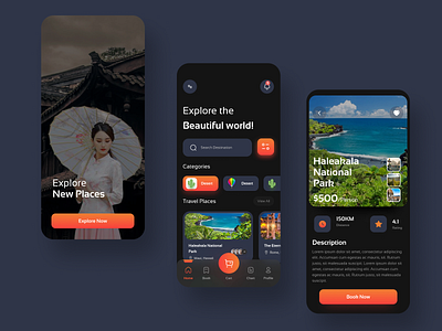 Travel App app design graphic design mobile app travel ui user interface ux