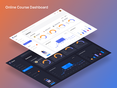 Online Course Statistics course dashboard e learning online course ui ui ux ux