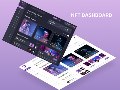 NFT MARKETPLACE DASHBOARD dashboard nft nftart nftcollection nftcommunity uiux visualdesign