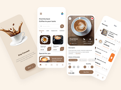 Coffee Application app coffee app ecommerce health healthcare ios mobile app online store ordering