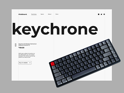 Kitabboard. website app branding design keyboard keychrone typography ui web