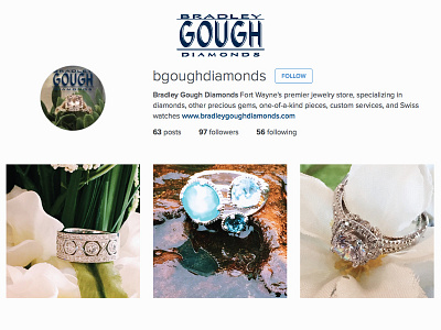 Instagram for Bradley Gough Diamonds instagram photography product photography social media