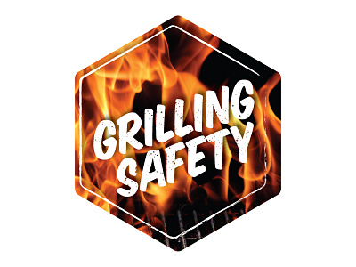 Grilling Safety grilling grilling safety illustration logo safety symbol typography