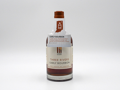 Three Rivers Distilling Co. Bottle Hangtags distilling graphic design hang tag hangtag liquor marketing spirits