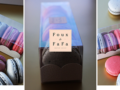 Foux du FaFa / maison sucree bakery identity logotype macarons patisserie typography