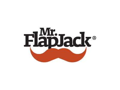 Mr.Flapjack bar brand cereal english flapjack identity logo logotype moustache