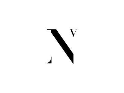 NEVA dandelion letter logo minimal monogram n nv snow snowflake symbol typo