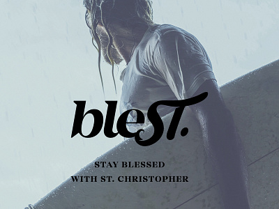 Blest. blessed branding identity logotype saint typography wawe