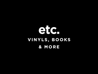 etc. store logotype branding bratislava identity logotype store vinyl vinylshop