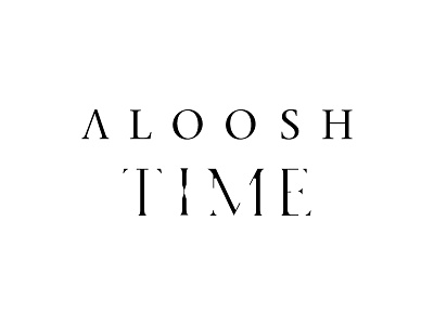 Aloosh : Time brittish custom music scene single typeface typography
