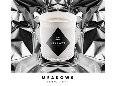 Meadows / Bohemian Scent box campaign candle design glass luxury prague scent typography