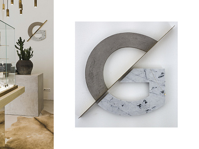 Diagram Concept Store brand brass concept concrete decor identity jewellery marble monogram naming object store