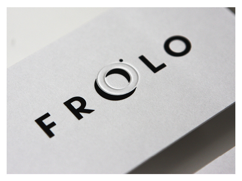 Frolo / Photographer hotstampfoil paper businesscard contrast lens eyeslit viewthrough logotype identity brand photographer