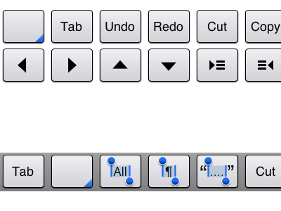 Keybar bar component customize gui ios key keyboard selection