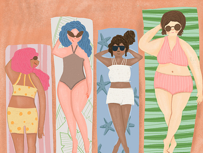 Positive body image body positive editorial illustration illustration illustrator