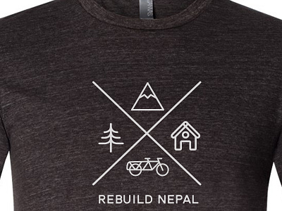 The Rebuild Nepal Tee charity logo nepal philanthropy tee