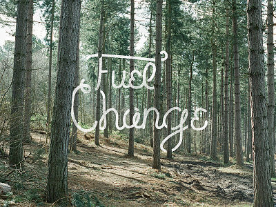 Fuel Change hand lettering lettering type