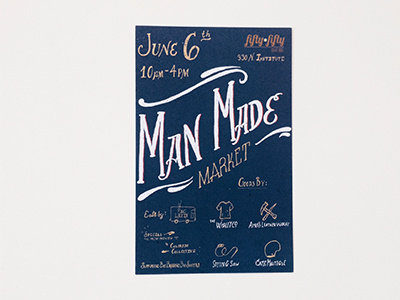 Man Made Market Print hand crafted hand lettering lettering market print type