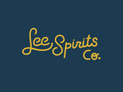 Lee Spirits Co. brand hand lettering hats identity lettering logo type