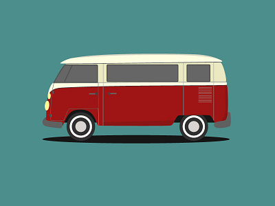 We're Going Cruising... adventure bus illustration logo minimal wagon