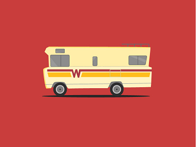 Keep It Fresh In A Winnebago adventure bus illustration logo minimal wagon