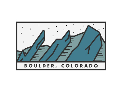 Boulder, CO boulder colorado flat irons flatirons futura lines minimal mountains simple thick