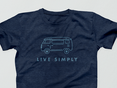 Live Simply Tee adventure bold futura minimal simple tee travel type van volkswagen